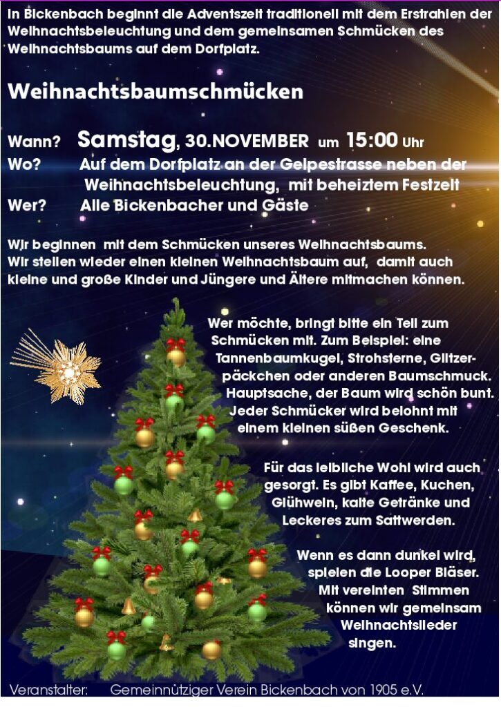 Weihnachtsbaumschmücken