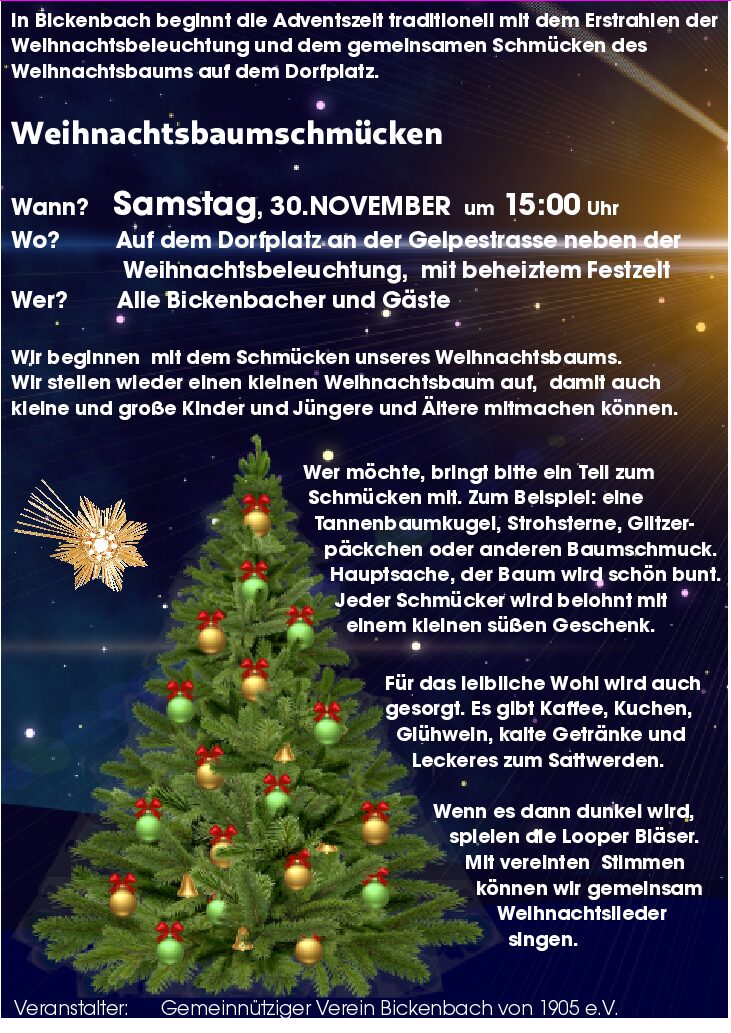 Weihnachtsbaumschmücken